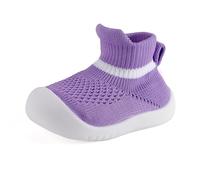 MK MATT KEELY Scarpe Neonato Scarpine in Maglia Primi Passi Infanzia 6-36 Mesi Scarpe Bambino Bambina con Suole Gomma Antiscivolo,Viola,18-24 Mesi