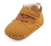 MK MATT KEELY Scarpine Neonato Scarpe Primi Passi Stivaletti Infanzia Bimbo con Suole Morbide Antiscivolo,Grano,3-6 Mesi