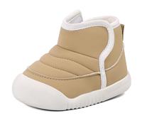 MK MATT KEELY Stivaletti Neonato Invernali Scarpe Impermeabile Bambino Scarponcini Caldo Peluche con Suole Gomma Antiscivolo,Cachi,EU 23(CN24)