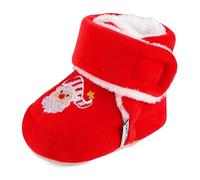 MK MATT KEELY Stivali da Neve Neonato Scarpe Natale Invernali da Neonata Caldi con Anti Slip Suola Morbida Spessa,Rosso,0-6 Mesi