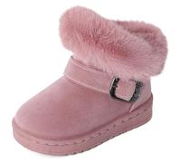 MK MATT KEELY Stivali Neve Bambina Scarpe Stivaletti Invernali Ragazze con Suola Antiscivolo in Gomma e Fodera Calda,Rosa,EU 28(CN28)