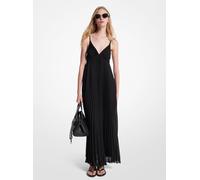 MK Maxi abito a pieghe in georgette - Nero - Michael Kors XXS