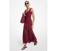 MK Maxi abito trasparente in misto viscosa stretch - Viola - Michael Kors XL