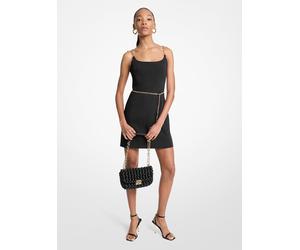 MK Miniabito bustier con cintura e spalline a catena - Nero - Michael Kors IT 48