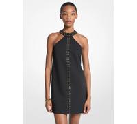 MK Miniabito in crêpe stretch con scollo all'americana e borchie - Nero - Michael Kors IT 50