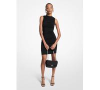 MK Miniabito in jersey opaco stretch con ruches - Nero - Michael Kors L
