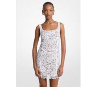 MK Miniabito in pizzo floreale cordonato con borchie - Bianco - Michael Kors IT 42