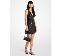 MK Miniabito in tessuto scuba con decorazioni floreali - Nero - Michael Kors L