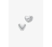 MK Orecchini huggie bombati a forma di cuore - Argento - Michael Kors ONE SIZE