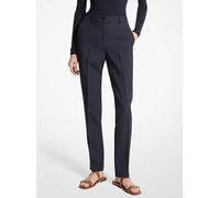 MK Pantalone Samantha in doppio crêpe sablé - Blu - Michael Kors IT 38