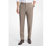 MK Pantalone slim fit in flanella di misto lana stretch a righe - Naturale - Michael Kors 54