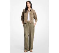 MK Pantaloni a gamba ampia in raso fluido - Verde - Michael Kors IT 38