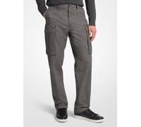 MK Pantaloni cargo in cotone pied-de-poule con zip - Grigio - Michael Kors 30x32