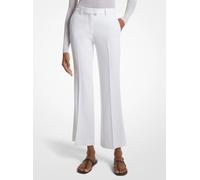 MK Pantaloni cropped svasati Haylee in doppio crêpe sablé - Bianco - Michael Kors IT 46