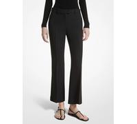 MK Pantaloni cropped svasati Haylee in doppio crêpe sablé - Nero - Michael Kors IT 40