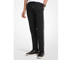MK Pantaloni sportivi in nylon stretch con profili a contrasto - Nero - Michael Kors