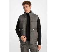 MK Piumino smanicato pied-de-poule in cotone - Grigio - Michael Kors S