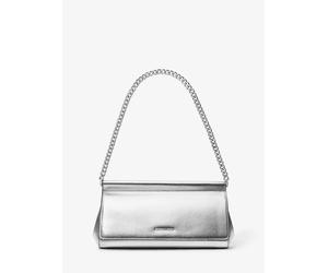 MK Pochette Carmine media in pelle martellata metallizzata - Argento - Michael Kors ONE SIZE