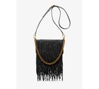 MK Pochette convertibile Bryant piccola in pelle scamosciata con frange - Nero - Michael Kors ONE SIZE