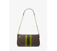 MK Pochette media con righe, catena e logo Empire - Verde - Michael Kors ONE SIZE