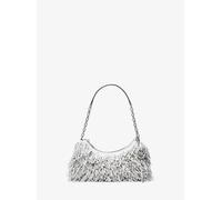 MK Pochette Nolita media in pelle con frange - Bianco - Michael Kors ONE SIZE