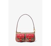 MK Pochette Zoe piccola con logo jacquard MK2000 - Rosso - Michael Kors ONE SIZE