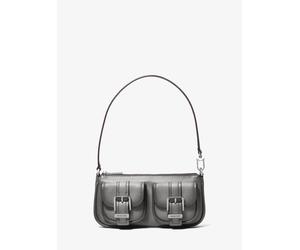 MK Pochette Zoe piccola in pelle brunita - Grigio - Michael Kors ONE SIZE