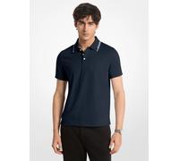 MK Polo in jersey di cotone con logo - Blu - Michael Kors L