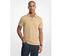 MK Polo in jersey di cotone con stampa logo - Naturale - Michael Kors S