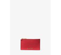 MK Porta carte di credito Jet Set piccolo in pelle martellata - Rosso - Michael Kors ONE SIZE