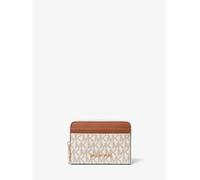 MK Porta carte di credito zip-around Jet Set piccolo con logo - Naturale - Michael Kors ONE SIZE