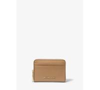 MK Porta carte di credito zip-around Jet Set piccolo in pelle martellata - Naturale - Michael Kors ONE SIZE