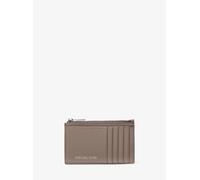 MK Portafoglio Cooper sottile in pelle martellata con zip - Grigio - Michael Kors ONE SIZE