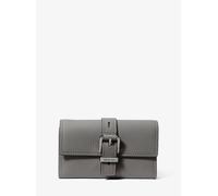 MK Portafoglio Nolita a tre ante medio in pelle martellata - Grigio - Michael Kors ONE SIZE