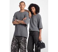 MK Pullover a maniche corte in misto lana e cashmere - Grigio - Michael Kors S-M