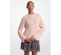 MK Pullover in misto alpaca e nylon a trecce - Rosa - Michael Kors XL