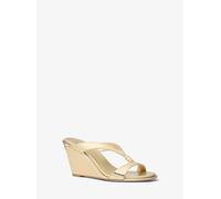 MK Sandalo Cherie in pelle stampa serpente metallizzata con zeppa - Oro - Michael Kors EU 40