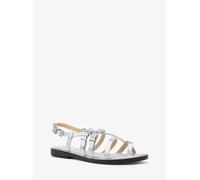 MK Sandalo Darrington in pelle craquelé metallizzata - Argento - Michael Kors EU 38