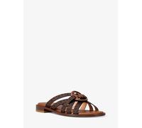 MK Sandalo Erika in pelle con stampa logo - Marrone - Michael Kors EU 35