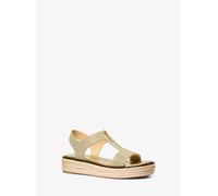 MK Sandalo espadrilla Berkley in mesh metallizzato glitterato - Oro - Michael Kors EU 41