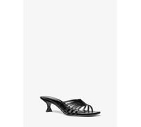 MK Sandalo Haisley con mezzo tacco in pelle - Nero - Michael Kors EU 41