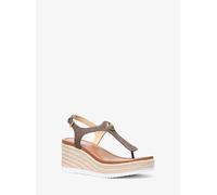 MK Sandalo infradito Val con zeppa e logo - Marrone - Michael Kors EU 38