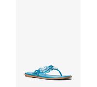 MK Sandalo Janie in pelle con logo traforato - Blu - Michael Kors EU 41