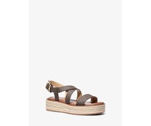 MK Sandalo stile espadrilla Lynn con logo e plateau - Marrone - Michael Kors EU 39