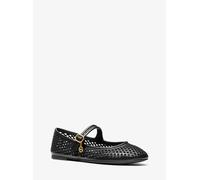 MK Scarpa bassa Nellie Flex in pelle tagliata al laser - Nero - Michael Kors EU 40.5