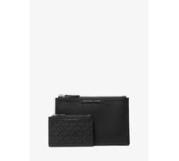 MK Set pochette Hudson in pelle martellata con logo - Nero - Michael Kors ONE SIZE