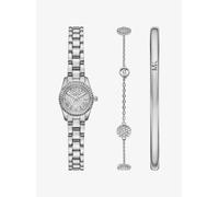 MK Set regalo gioielli e orologio Petite Lexington tonalità argento con pavé - Argento - Michael Kors ONE SIZE