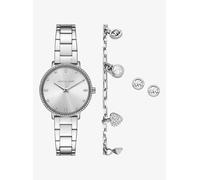 MK Set regalo orologio Pyper mini e gioielli tonalità argento con pavé - Argento - Michael Kors ONE SIZE