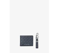 MK Set regalo portafoglio e portachiavi con logo - Blu - Michael Kors ONE SIZE