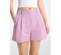 MK Shorts in lino e cotone con pieghe - Rosa - Michael Kors IT 38